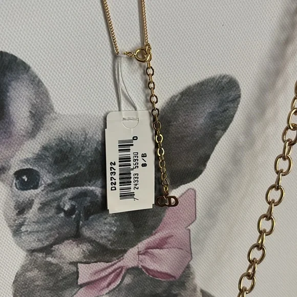 Christian Dior necklace CD/Emerald stone NWT - Picture 6 of 14